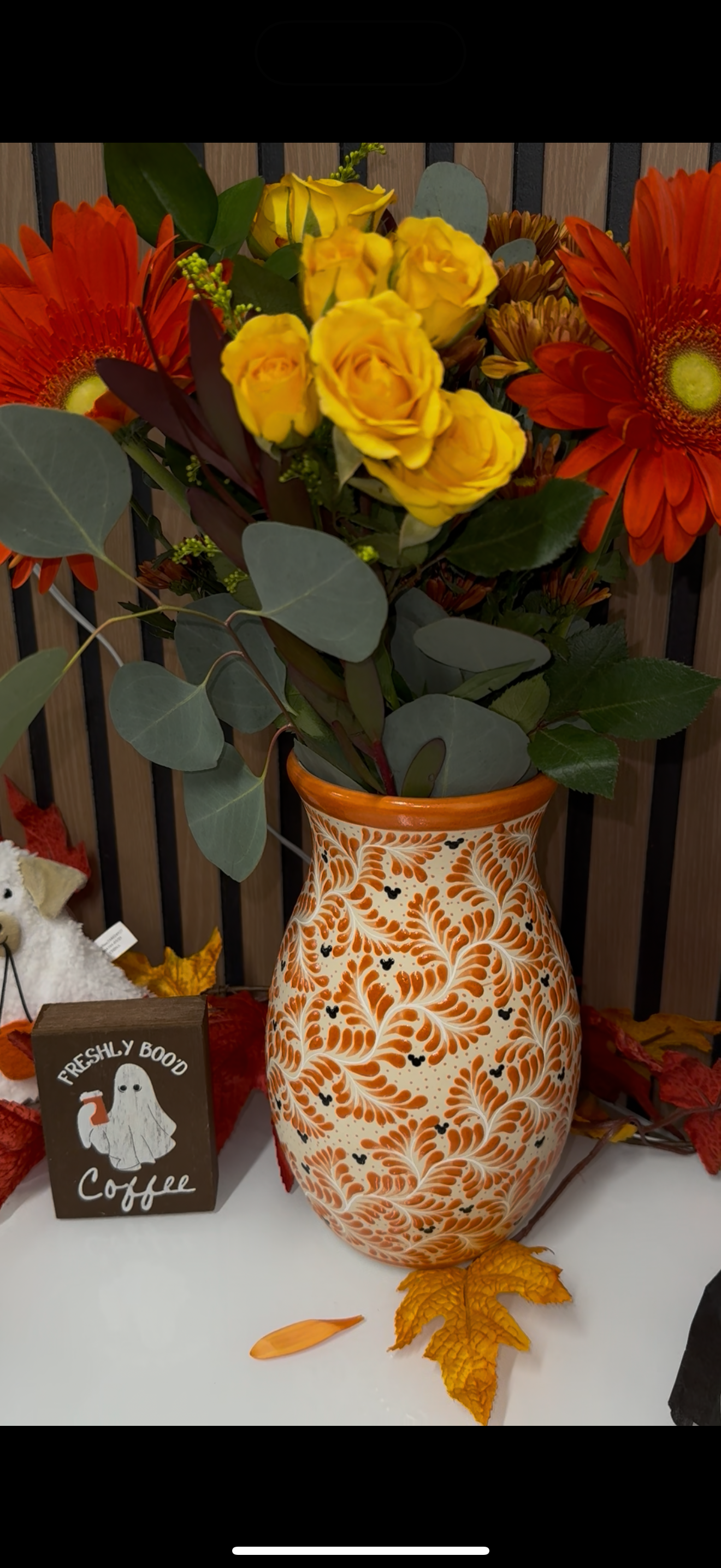 Orange Flower Vase 🧡