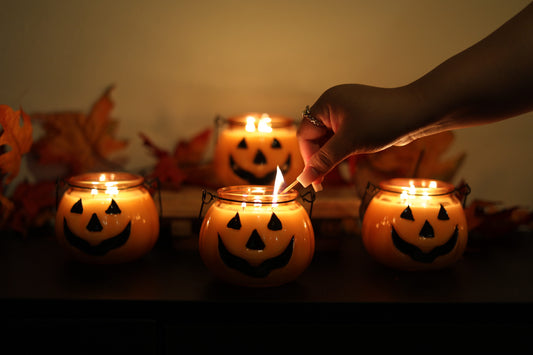 Jack-o’-Lantern Candle 🎃✨- Orange Pumpkin